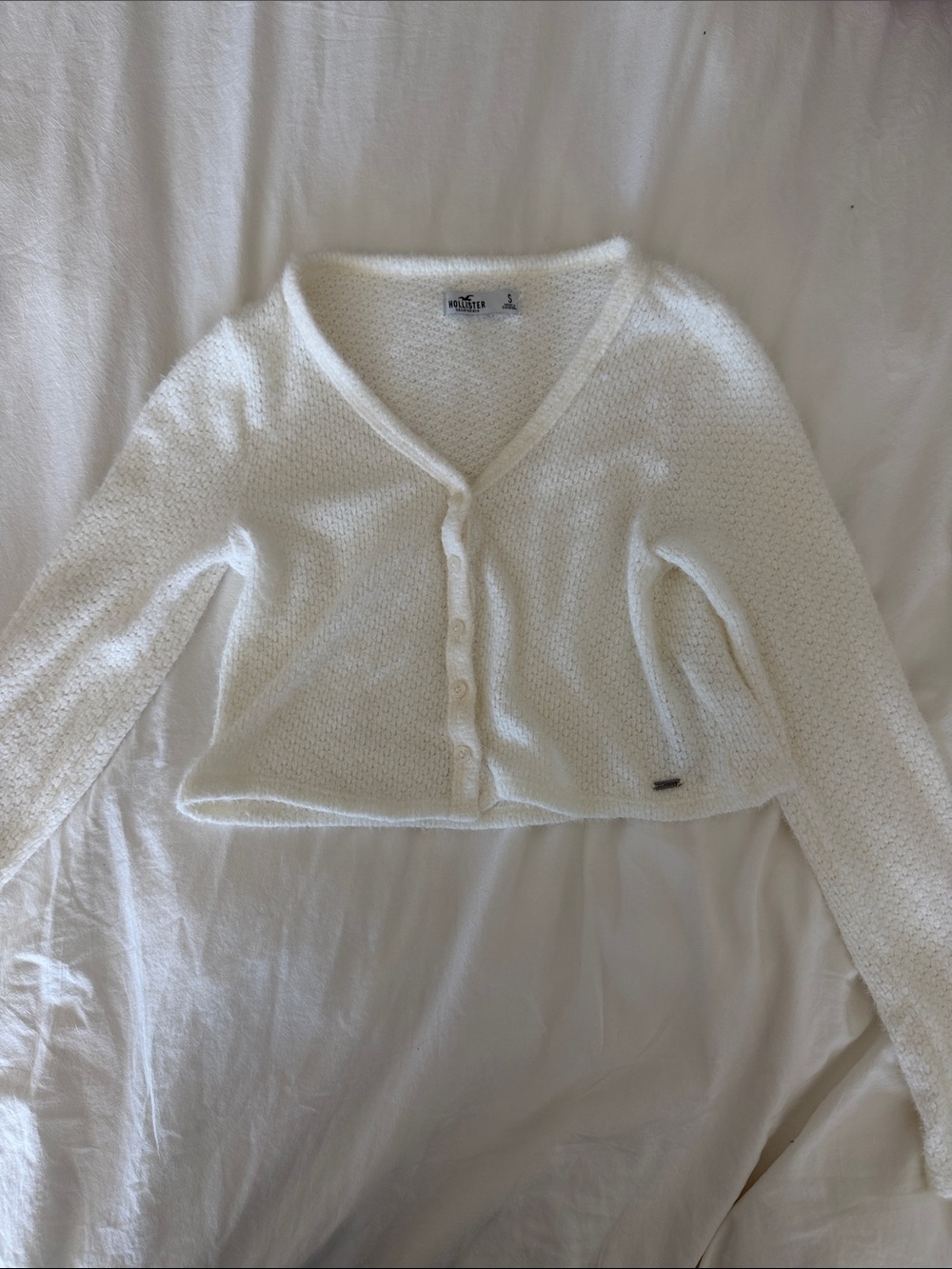Hollister Fuzzy Cropped Cardigan